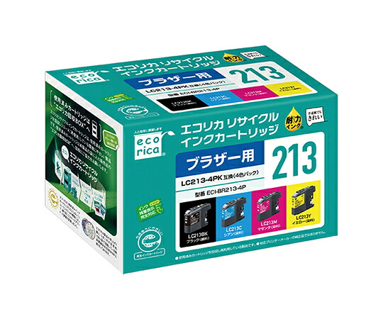 エレコム エコリカ リサイクルインクカートリッジ 1個 ECI-BR213-4P
