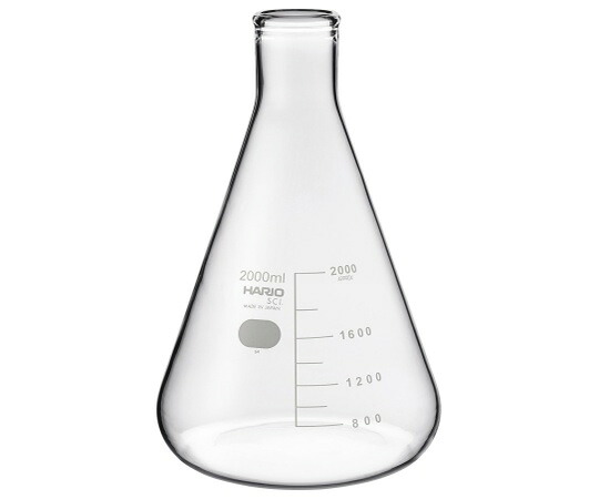 HARIO ３角形瓶 2000mL 6個入 1箱(6個入) 空想科学小説-2L SCI