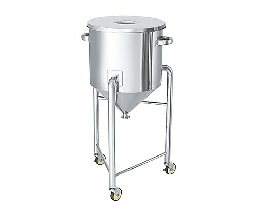 日東金属工業 ホッパー型ステンレス容器 脚付 ストック蓋付 80L 1個 HT-ST-L-47