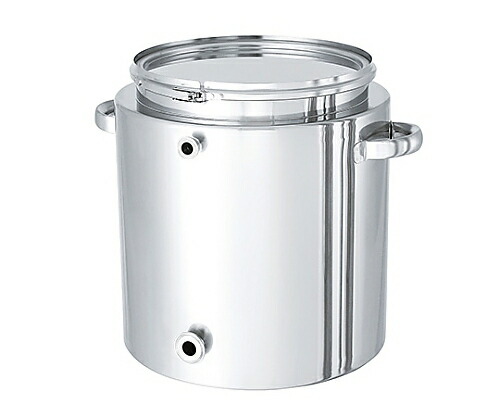 日東金属工業 底部勾配型ステンレスジャケット密閉容器 バンドタイプ B型シリコンパッキン付 200L 1個 KTT-CTL-J-565H