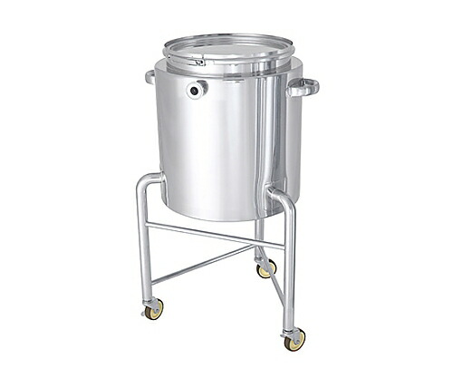 日東金属工業 ホッパー型ステンレスジャケット密閉容器 バンドタイプ 脚付 L型シリコンパッキン付 60L 1個 HT-CTL-J-L-43