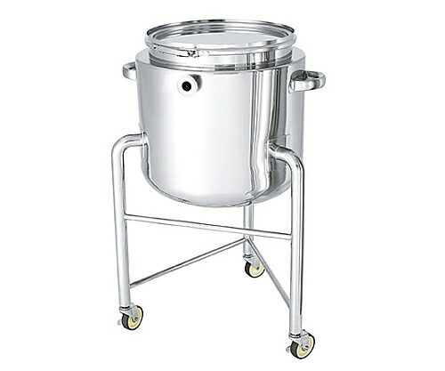 日東金属工業 鏡板型ステンレスジャケット密閉容器 バンドタイプ 脚付 L型シリコンパッキン付 60L 1個 DT-CTL-J-L-43