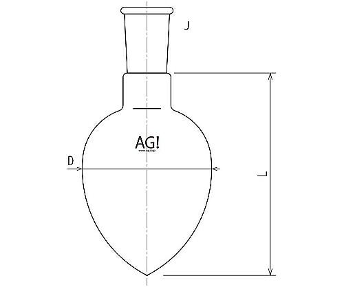 旭製作所 梨フラスコ 1000mL 24/40 1個 3230-1-4L