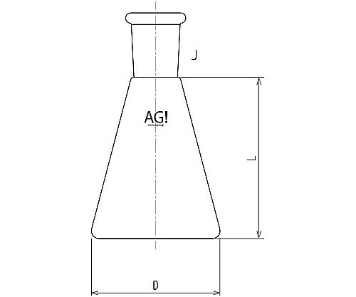 旭製造所 ３角形瓶 5000mL 45/50 1個 3250-5-8L