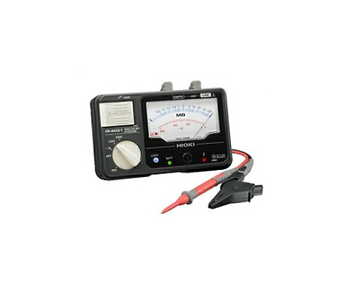 日置電機 アナログメグオームハイテスタ ２５０Ｖ／１００ＭΩ ３レンジ （スイッチなしリード附属） 1個 IR4031-10