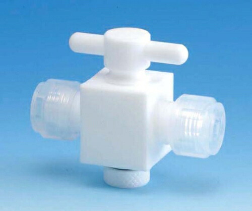 店内全品ポイント5倍★要エントリー★フロン工業 オールPTFE2方バルブ 6φ(接続型) 1個 F-2009-001｜Shop de clinic店