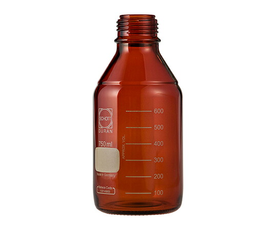 DWK Life Sciences ねじ口びん（メジュームびん） 茶褐色 びんのみ 750mL 1箱(10個入) 017210-7504A