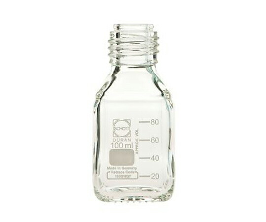 DWK Life Sciences ねじ口角びん（メジュームびん） びんのみ 100mL 1箱(10個入) 017230-1005A 9,720円