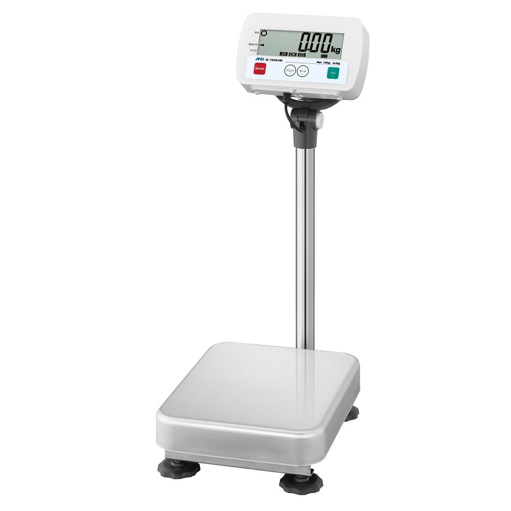 エー・アンド・デイ フレーム SUS304 防塵・防水台はかり SCシリーズ  ひょう量:150kg 最小表示:20g   SC150KAM-JA
