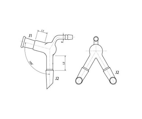 旭製作所 減圧用二又アダプター 1個 2334-5L