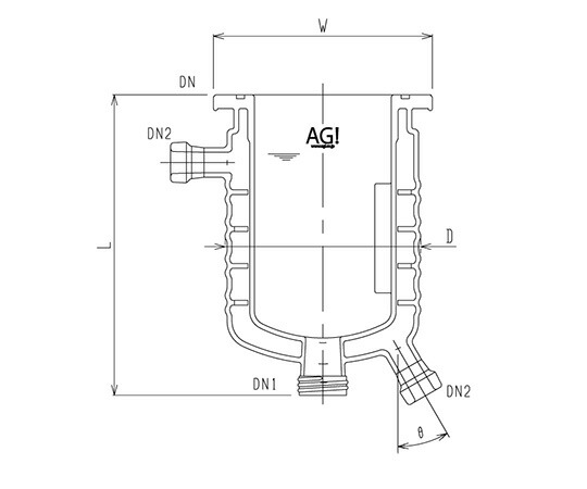 旭製作所 媒体バッフル付フルジャケット式反応容器 1個 3950-300-M 145,978円