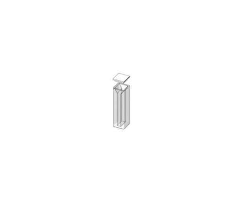 PIKE Technologies セミマイクロキュベット 光学ガラス(クリア) テフロンカバー付 光路長5mm 0.70mL 1個 162-0268