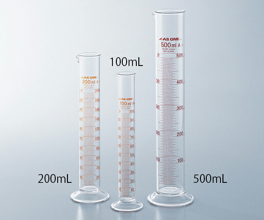 店内全品ポイント5倍★要エントリー★アズワン メスシリンダー ２５０ｍL 検査成績書付 1式｜Shop de clinic店