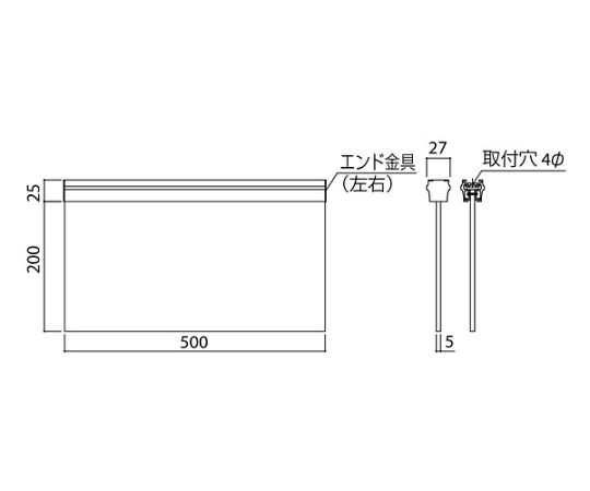神栄ホームクリエイト 誘導サイン (吊下型) 無地 1個 SK-PS20-1T