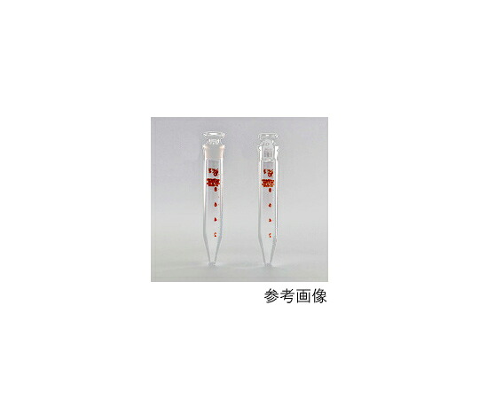 AGCテクノグラス・IWAKI 遠心沈澱管 円錐 透明摺合せ 共栓付 目盛付 10mL 10本 1箱(10本入) 8184CTF10