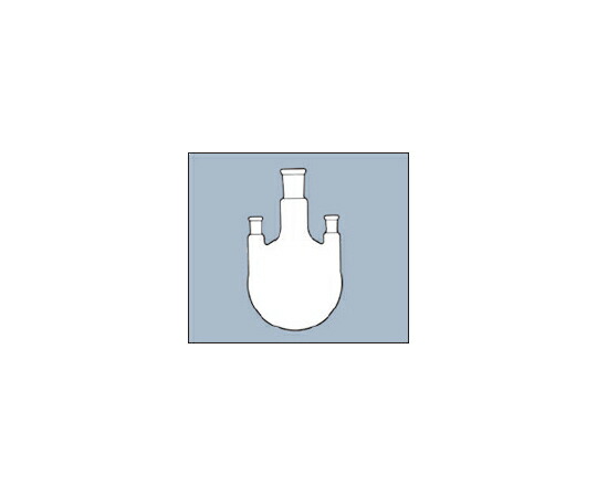 AGCテクノグラス・IWAKI 共通摺合せ三ツ口フラスコ 3000mL 側管角度0° 1個 4960FK3000-29R