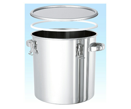 日東金属工業 PTFEパッキン付テーパー型ステンレス密閉容器 100L 1個 TP-CTH-PTFE-47H