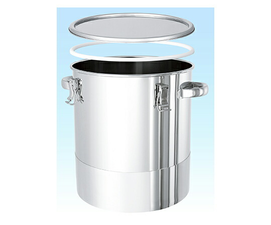 日東金属実業 PTFEパッキン付鏡板型密閉入れもの 45L 1個 DT-CTH-PTFE-39