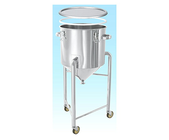 店内全品ポイント5倍★要エントリー★日東金属工業 PTFEパッキン付ホッパー型密閉容器 脚付 80L 1個 HT-CTH-L-PTFE-47｜Shop de clinic店