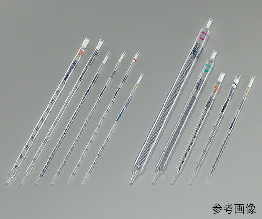 Fisher Scientific 硼珪酸ガラス製ディスポピペット レギュラー丈(綿栓無・未滅菌) 5mL 目盛0.1ml 1ケース(100本×5袋入) 13-678-31H
