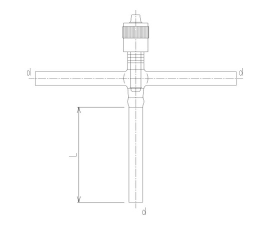 旭製作所 高真空グリースレスバルブ T型 芯棒材質:PTFE 1個 2260-15