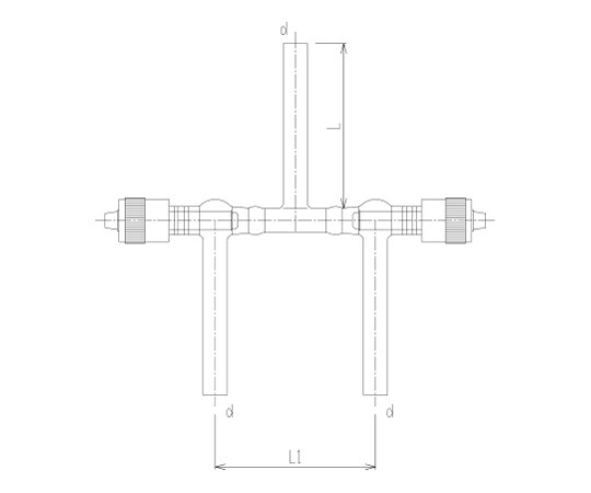 旭製作所 高真空グリースレスマルチバルブ 型 芯棒材質:PTFE 1個 2262-10