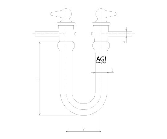 旭製作所 U字カルシウム管 1個 2392-2