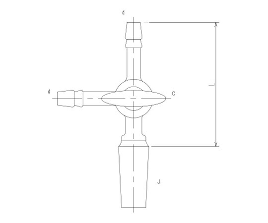旭製造所 摺付三方まかない方型 牡 硝子まかない方 1個 2454-2L