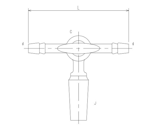 旭製造所 摺付三方まかない方型 牡 硝子まかない方 1個 2458-2L