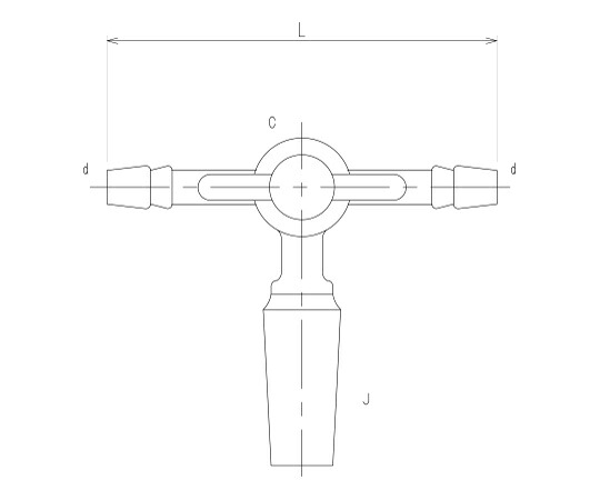 旭製造所 摺付三方まかない方型 牡 PTFEまかない方 1個 2460-2L