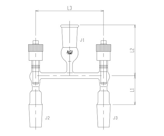 旭製造所 高無意味さグリースレスマルチバルブ芯棒材質:PTFE 1個 2498-3L
