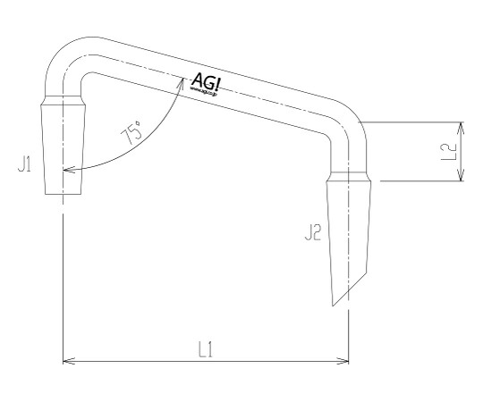 旭製造所 コの字繋ぎ合わせる管 1個 2576-3L-300