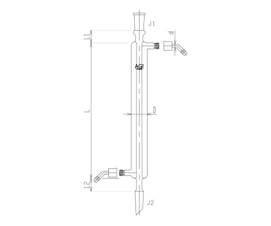 旭製造所 リービッヒ 落ち居る器 ウォーターコネクター遣りかた 1個 3400-300W-3L