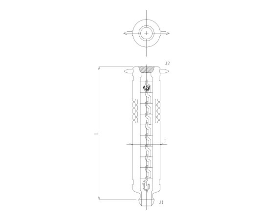 旭製作所 オールダーショウ ジャケットタイプ メッキ無 1個 3504-50/5-B