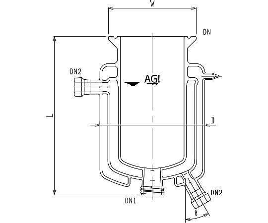 旭製作所 三重管式反応容器 1個 3970-300-M