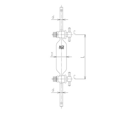旭製作所 溶存酸素試料採取器 PTFE コック 1個 4200-100T