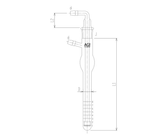 旭製作所 小型バブラー吸収管(フィルター付) 1個 4234-8