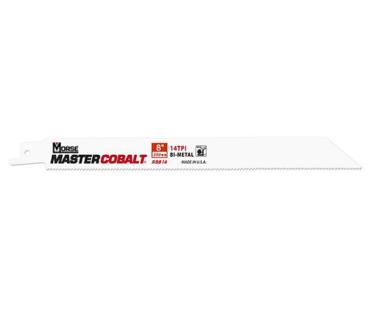 M.K.　モールス マスターコバルト・メタル・バイメタル・セーバーソー・ブレード (金属用) 200 (L)×20 (W)×0.9mm (T)×14山 (25枚入) 1パック(25枚入) RB814T25