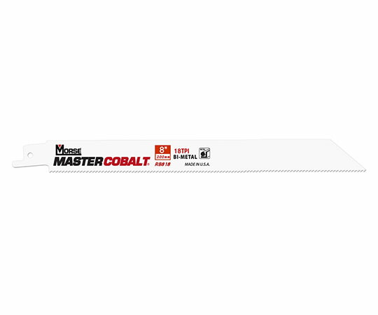 M.K.　モールス マスターコバルト・メタル・バイメタル・セーバーソー・ブレード (金属用) 200 (L)×20 (W)×0.9mm (T)×18山 (25枚入) 1パック(25枚入) RB818T25