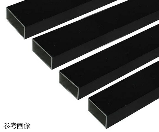 安田 アルミ角パイプ 1m 2.0×30×60mm ブラック 4本組 1組(4本入)