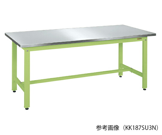 店内全品ポイント5倍★要エントリー★サカエ 軽量作業台・KKタイプ (ステンレス天板SUS304) W900&times;D600&times;H740mm グリーン 1台 KK096SU3N｜Shop de clinic店