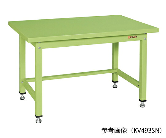 店内全品ポイント5倍★要エントリー★サカエ 中量作業台 KVタイプ (ステンレスカブセ天板) W1800×D750×H740mm グリーン 1台 KV693PCSU4|Shop de clinic店