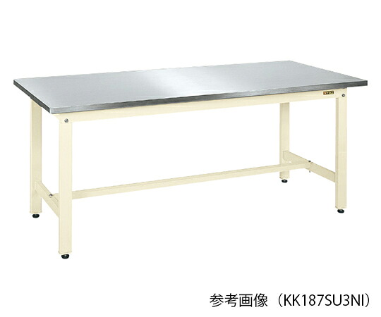 店内全品ポイント5倍★要エントリー★サカエ 軽量作業台・KKタイプ (ステンレス天板SUS304) W900×D600×H740mm アイボリー 1台 KK096SU3NI|Shop de clinic店