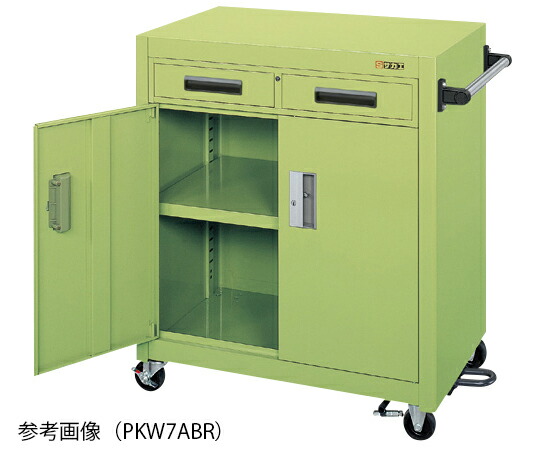 店内全品ポイント5倍★要エントリー★サカエ パネルワゴン (フットブレーキ付) W755&times;D505&times;H880mm アイボリー 1台 PKW-7ABRI｜Shop de clinic店