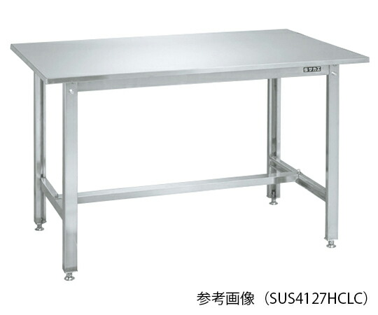 サカエ ステンレス作業台 (ステンレスカブセ天板) W900×D600×H800mm 1台 SUS4096HCLC