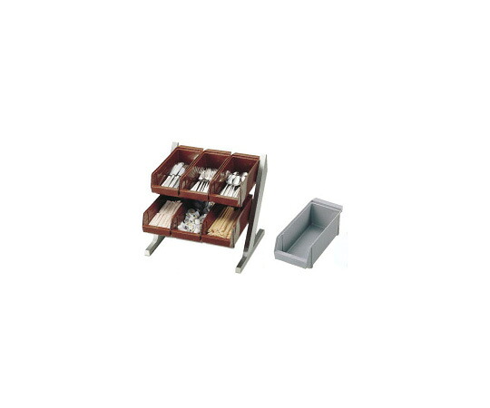 TKG コンパクトオーガナイザー灰 2段3列(6ヶ入)グレー 1ケース(6個入)