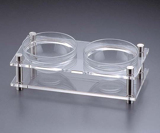 エムズジャパン アクリル コンディメントスタンド 1段2穴 1個 B30-4
