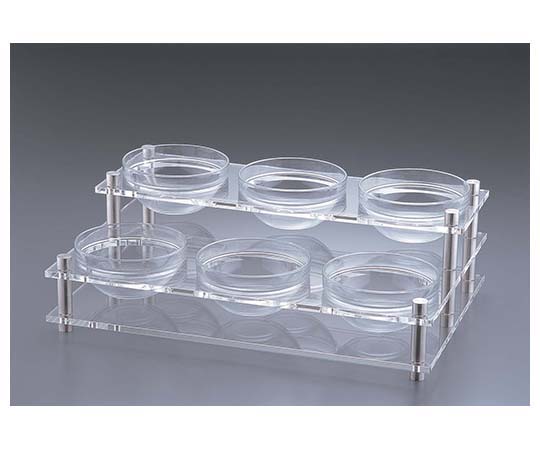 エムズジャパン アクリル樹脂 コンディメントスタンド 2段6穴 1個 B30-1