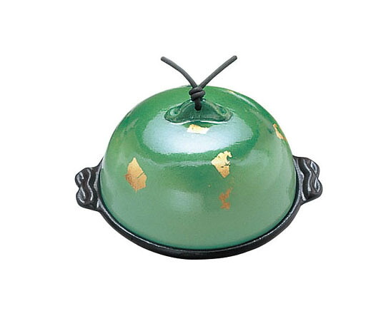 TKG アルミ高瀬陶板鍋　金彩・緑　大　16.5cm 1個 QTU351