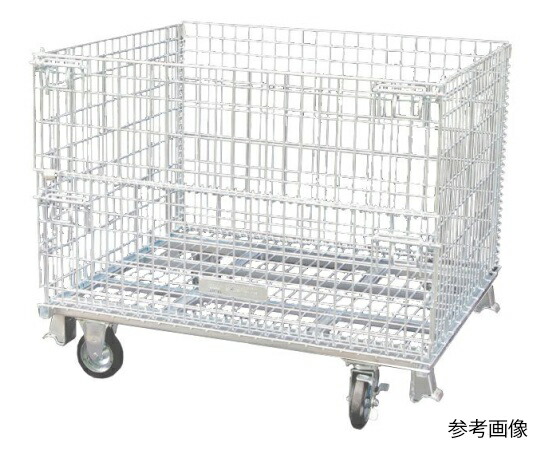 サンキン パレット ニューマルチタイプ 1000×800×950mm(金網ピッチ50×100mm)キャスター付 1台 1255CMS3S